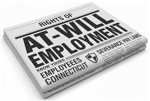 Newspaper Headlines At-Will Employment - visual for a blog discussing severance pay laws for At-WIll employees.